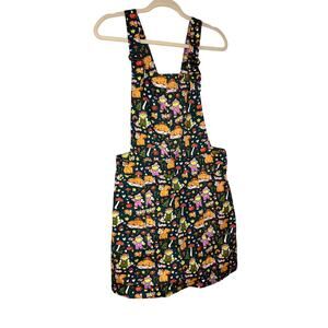 Run & Fly Capybara Print Overall Mini Pinafore Dress